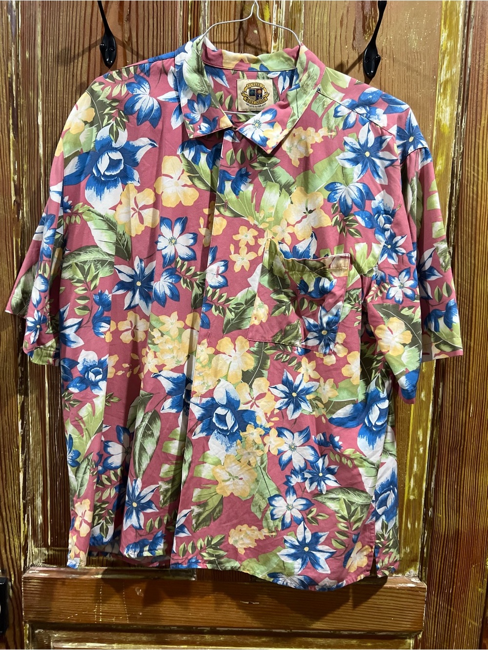 Multicolor Hawaiian Style Floral Button-Down Shirt